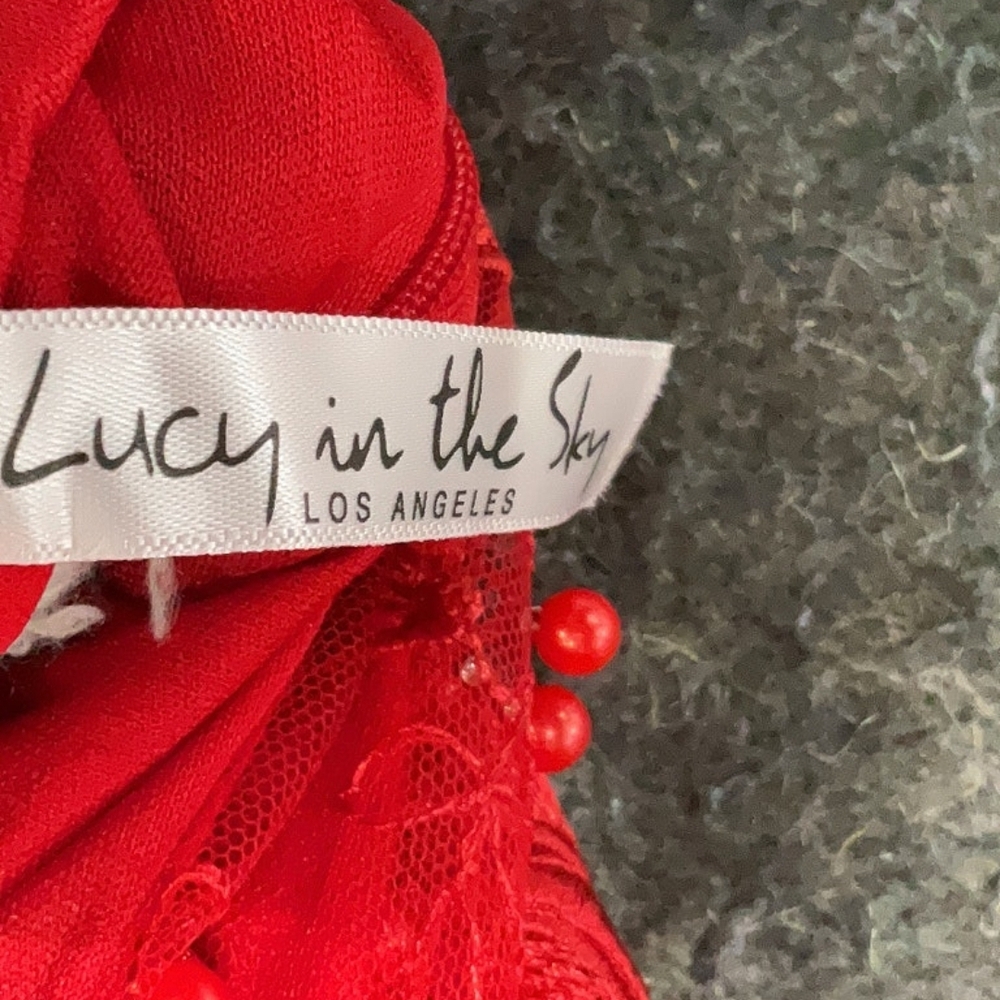 Lucy in the Sky Strapless Red Dress - Picture 5 of 6